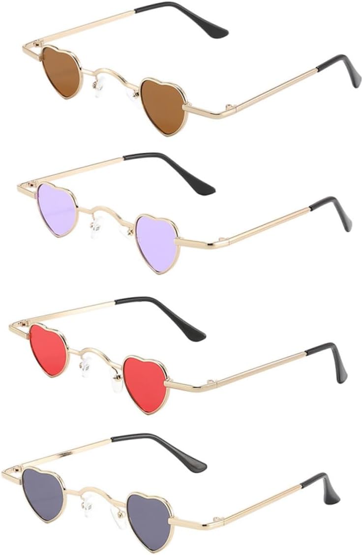 

Солнцезащитные очки в форме сердца для вечеринок. Модные, стильный реквизит для фотосессий. Уникальный дизайн для праздников и повседневного использования. CALLARON, Assorted Color