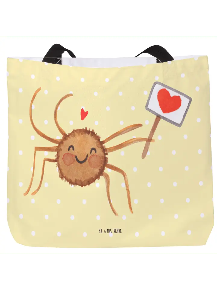 

Сумка-шоппер Mr & Mrs Panda Spinne Agathe Motivation ohne Spruch, пастельно-желтый