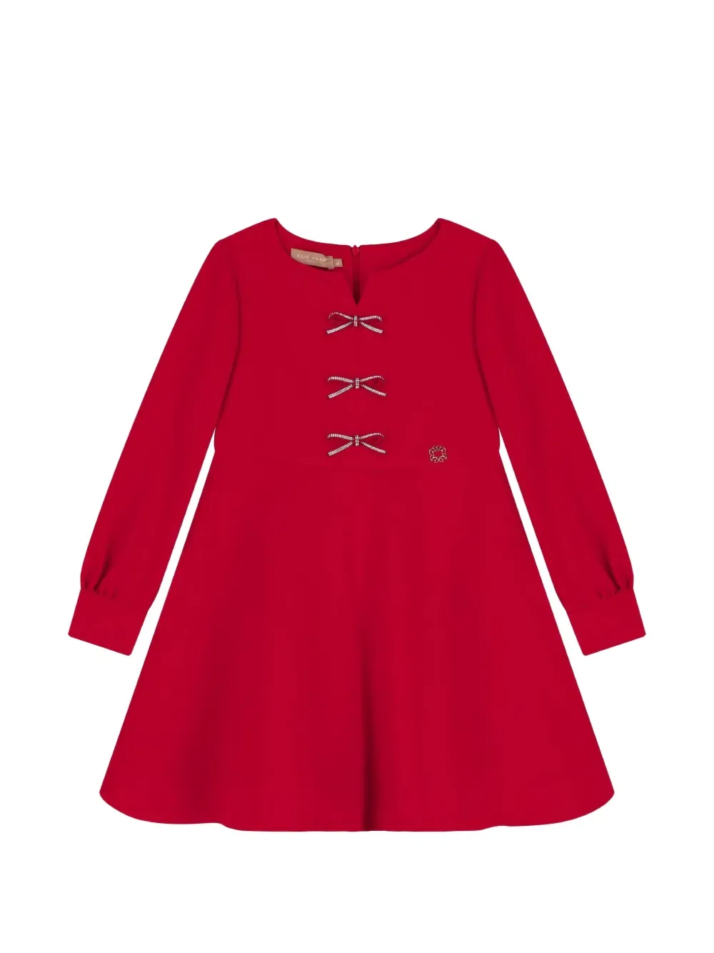 Платье, украшенное бантом Elie Saab Junior, красный