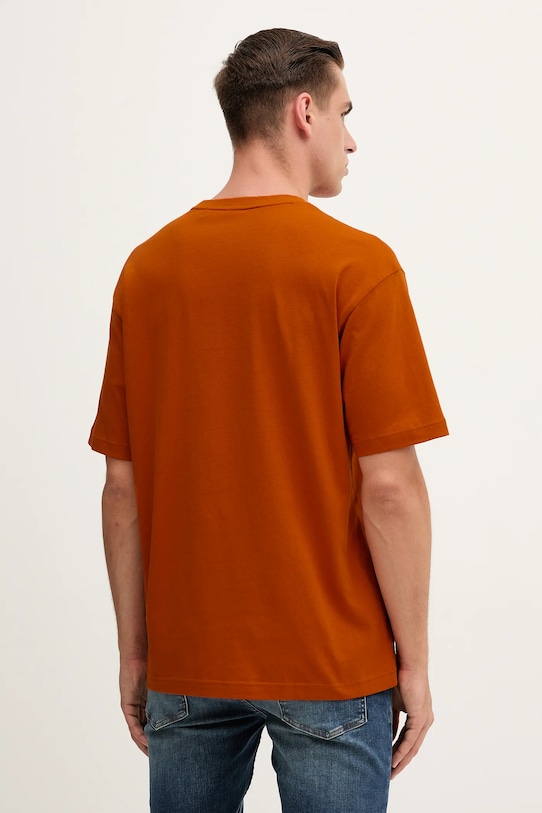 Хлопковая футболка te_voyage BOSS Orange, оранжевый — фото 3
