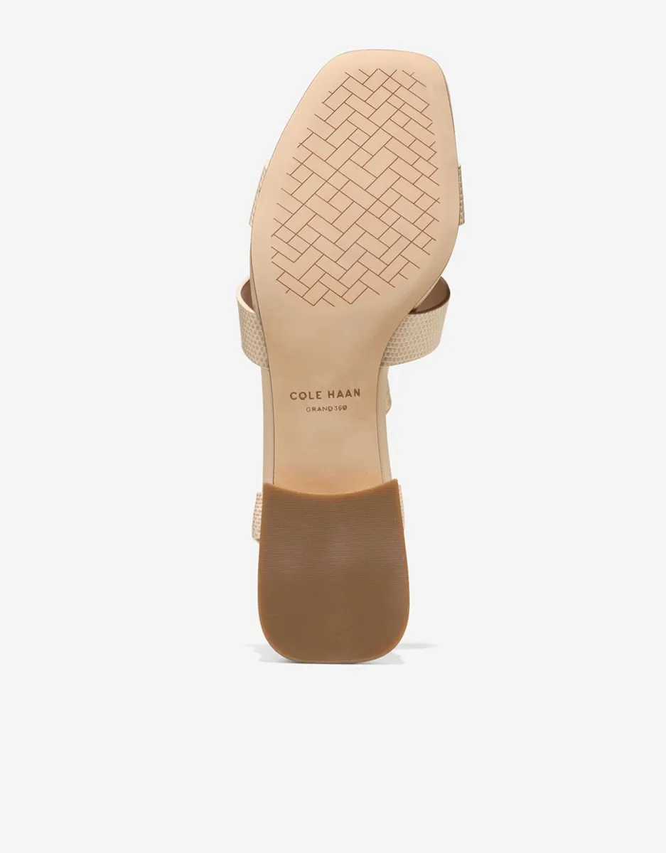 Женские сандалии на каблуке из тисненой кожи Cole Haan, бежевый — фото 2