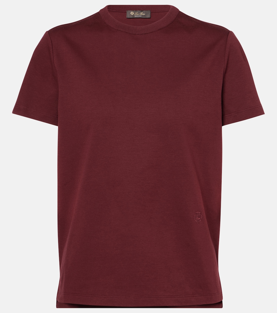 

Хлопковая футболка из джерси Loro Piana, Deep Maroon