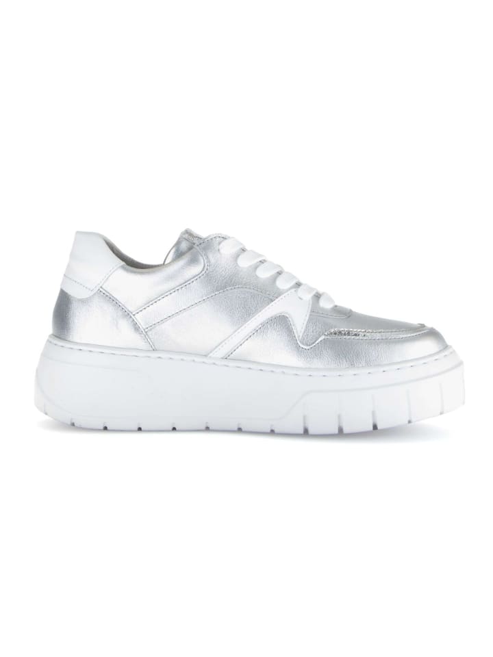 Кроссовки на шнуровке Gabor Fashion Sneaker low, серебряный — фото 3