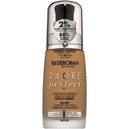 

Deborah Milano 24 Hours Liquid Foundation Perfect Moisturizing SPF 20 30 мл