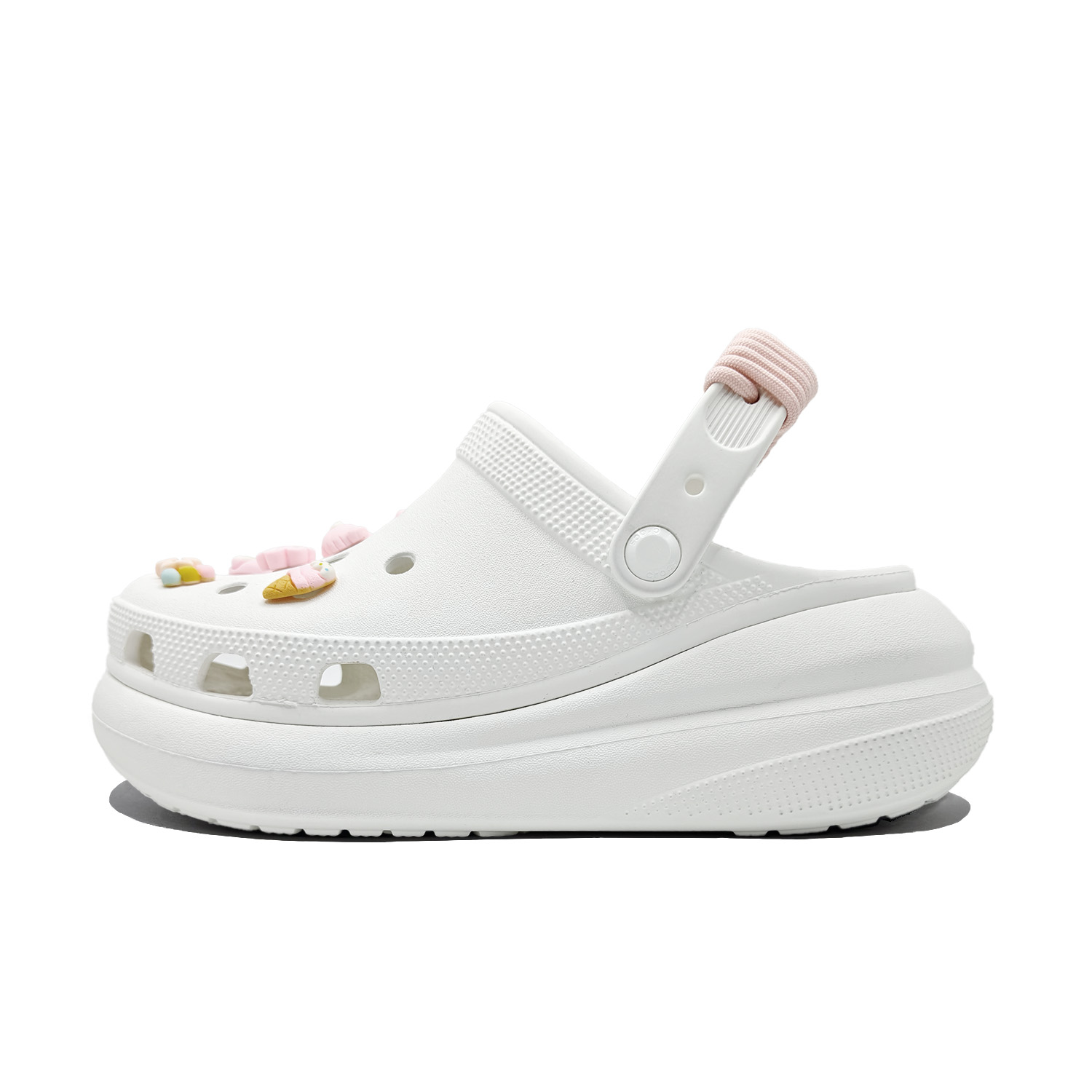 

Crocs Кроссовки Crush Clog Pink Sweetheart Unisex белые, цвет White