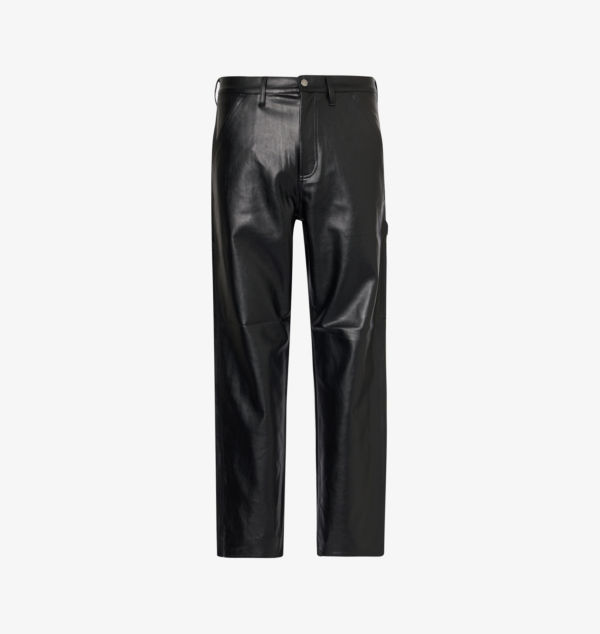 

Брюки прямого кроя Brand-Patch из искусственной кожи. Carhartt Wip, черный