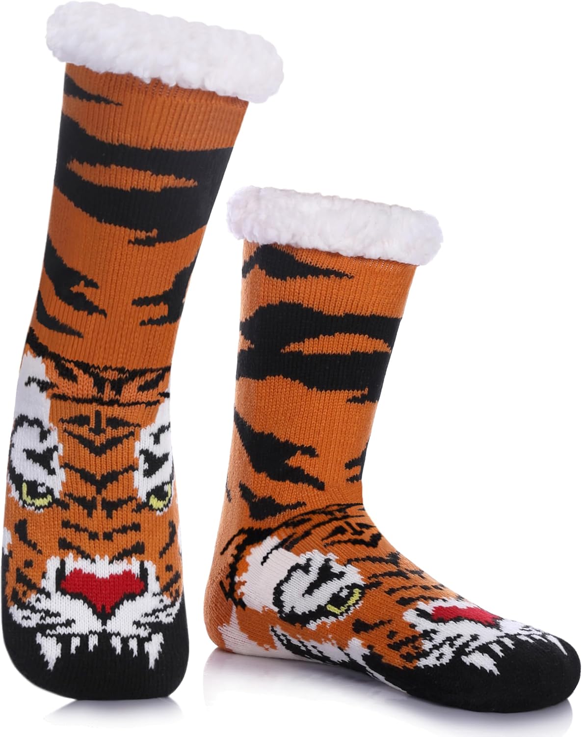 

Мужские домашние носки-тапочки DYW с животным принтом, пушистые, противоскользящие, теплые зимние, мягкие, толстые с флисовой подкладкой