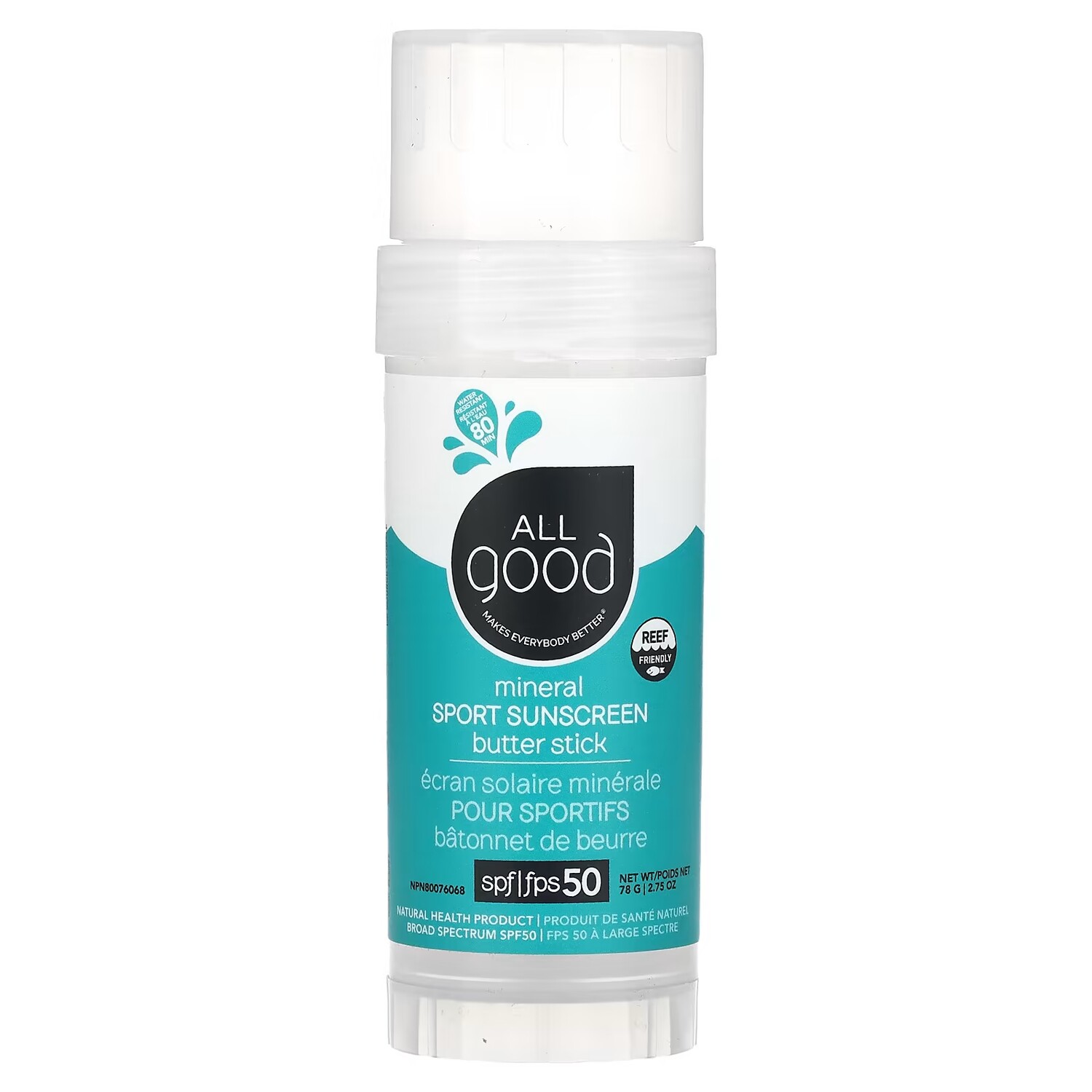 

Масло в стике All Good Products Mineral Sport солнцезащитное SPF 50, 78 г