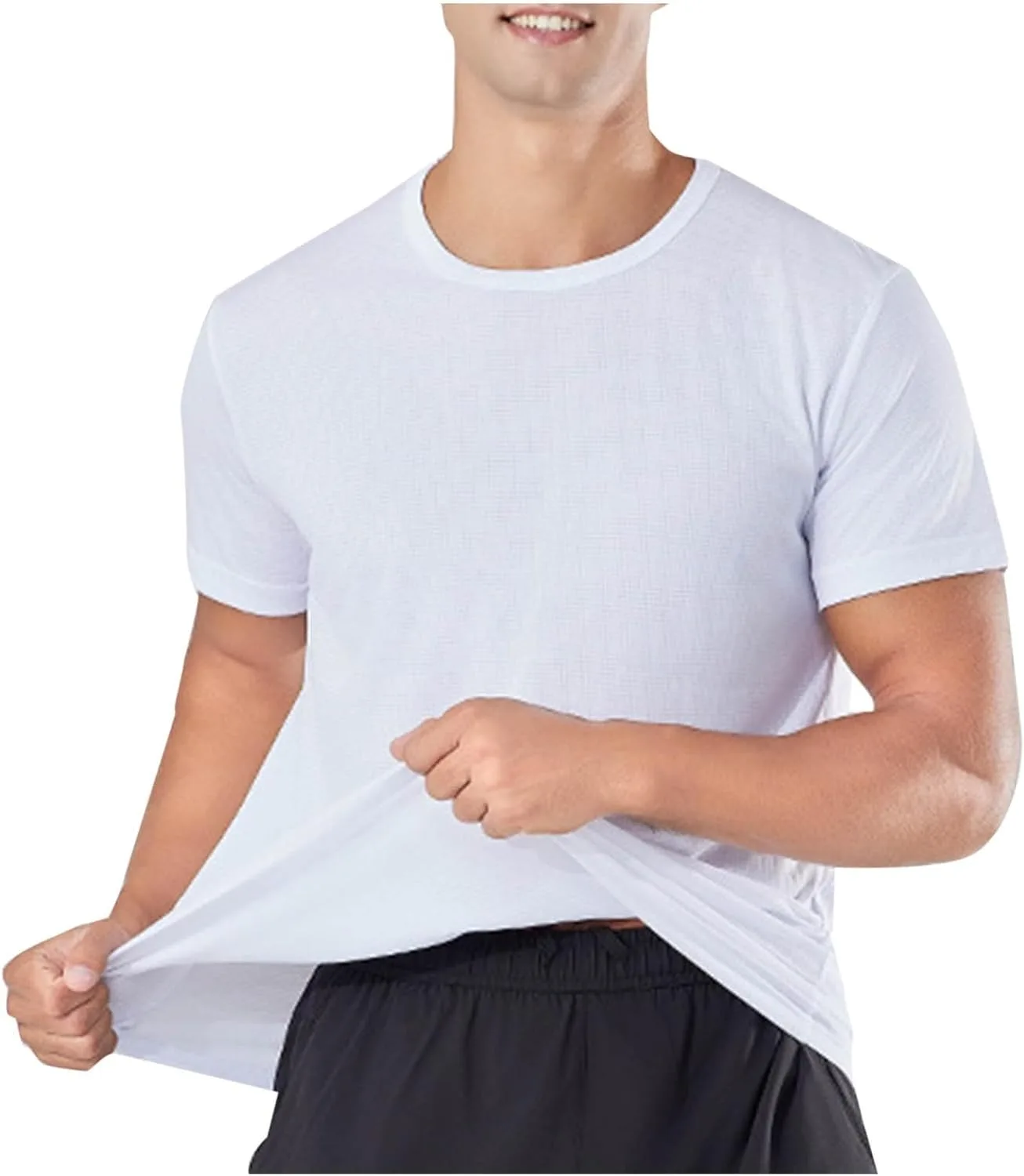 

Мужская футболка для тренировок с коротким рукавом Crewneck, Quick Dry, Breathable FZYLQY