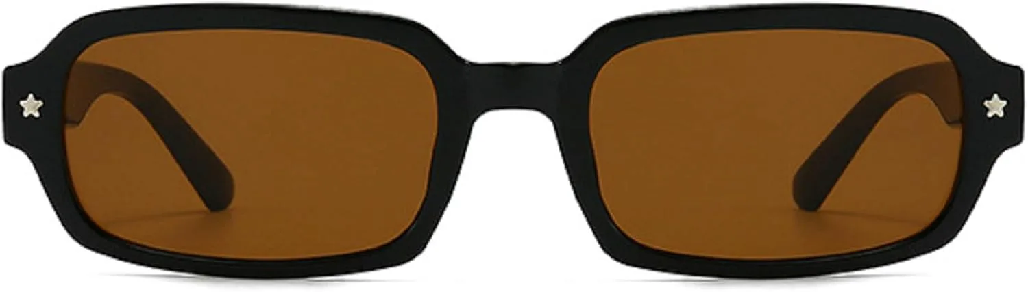 

Солнцезащитные очки прямоугольной формы для женщин, в стиле 90-х, винтажные, маленькие, модные, узкие, женские, с защитой от УФ-излучения UV400 mincl, C2