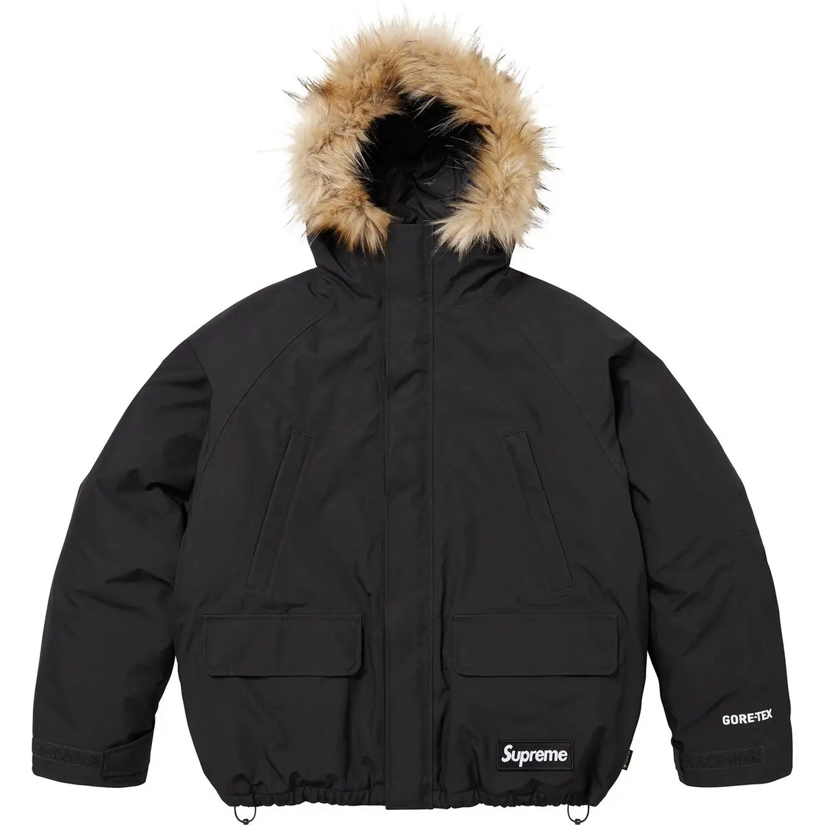Fw25 week12 2 в 1 gore tex парка + reversible 700 fill куртка unisex Supreme, хаки/серый — фото 4