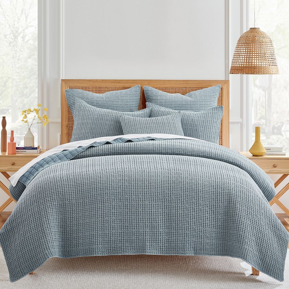 

Набор вафельных одеял Levtex Home Mills, синий