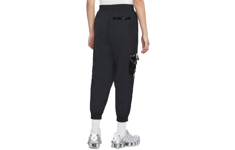 Спортивные брюки (WMNS) Nike Sportswear Icon Clash Sports Zipper Woven Casual Long Pants/Trousers Black CU6926-010 — фото 4