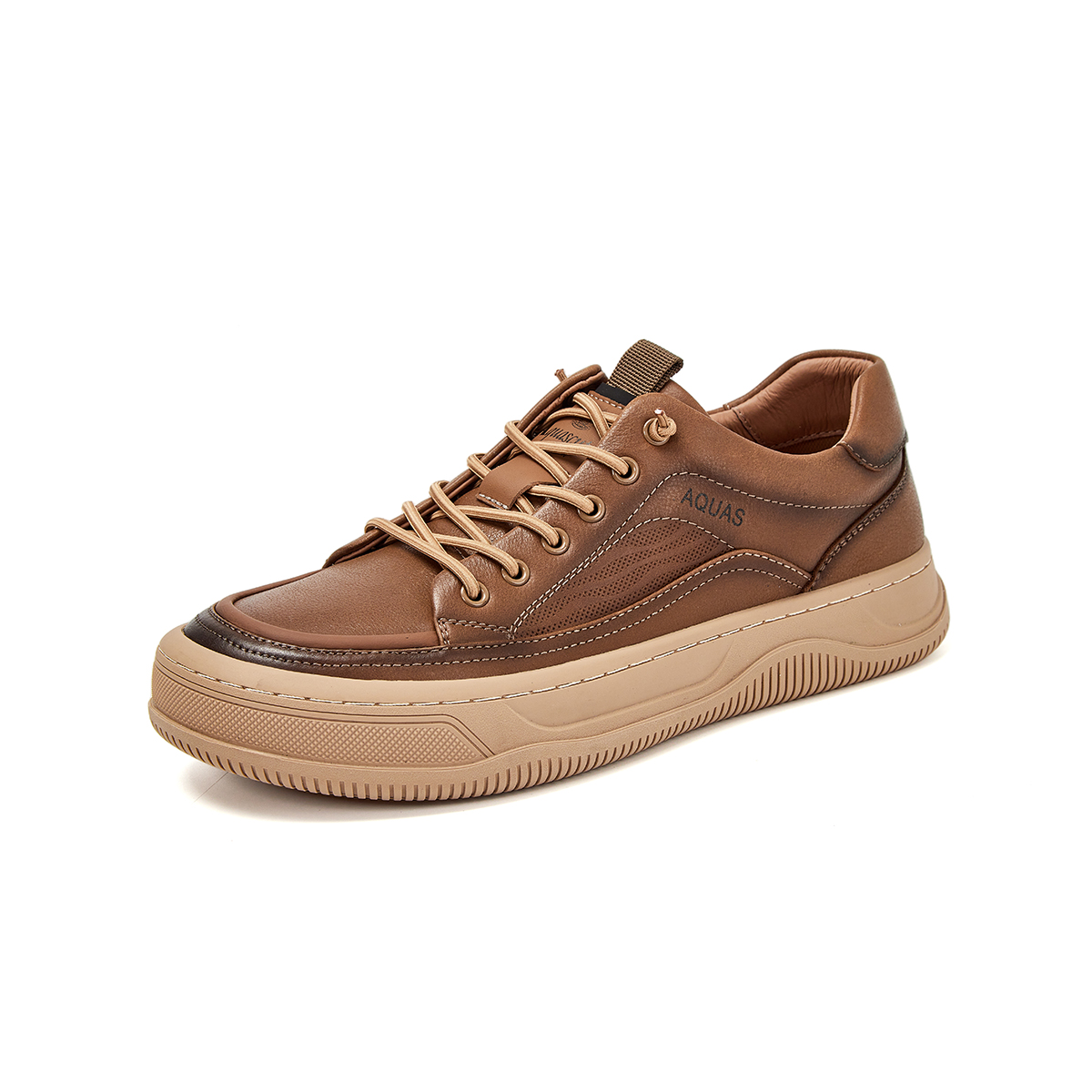 AQUASCUTUM Мужские повседневные кроссовки низкие черные/хаки — хаки, цвет Khaki — фото 2