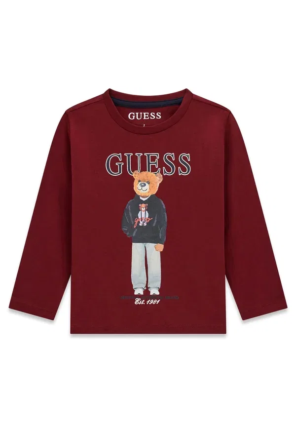 Футболка с длинным рукавом Guess, темно-красный