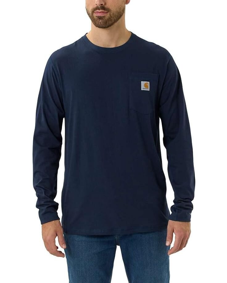 

Футболка Carhartt Force Relaxed Fit Midweight Pocket, темно-синий