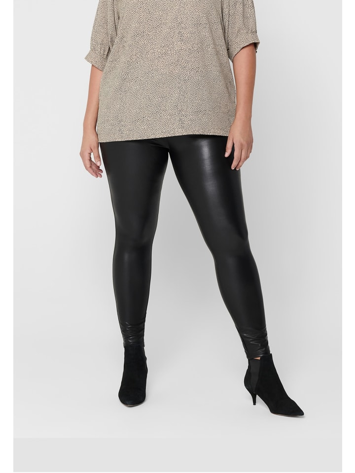 

Брюки из искусственной кожи больших размеров, элегантные леггинсы CARROOL черного цвета ONLY Carmakoma