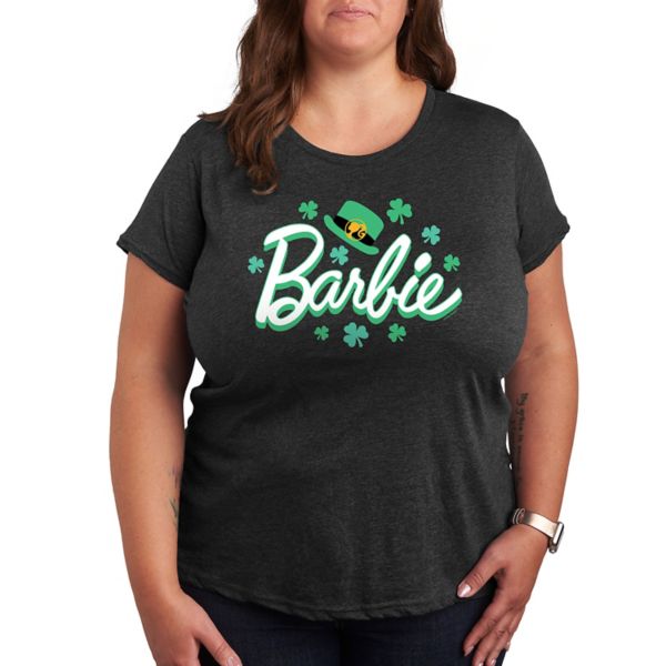

Футболка большого размера с графическим логотипом feb st. paddys Barbie, серый