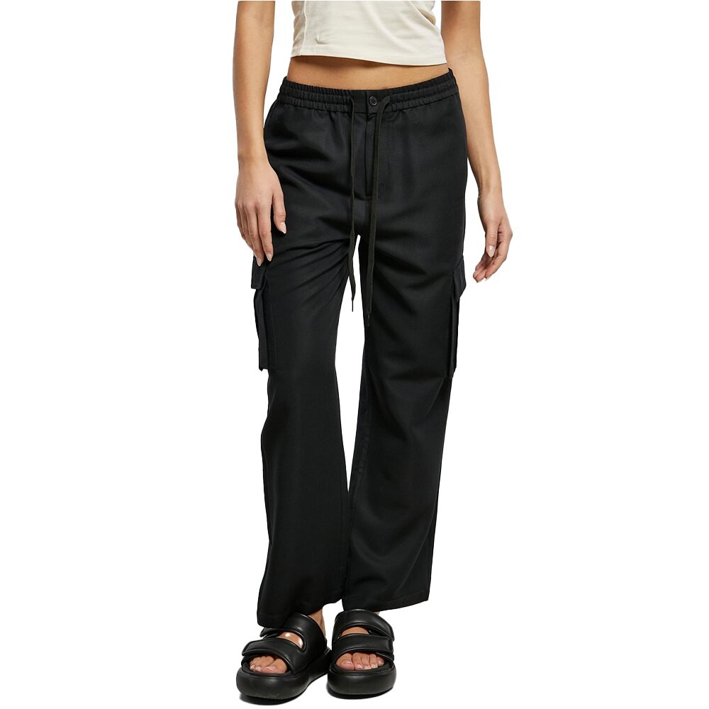 

Брюки Urban Classics Vicose Straight Leg Cargo, черный
