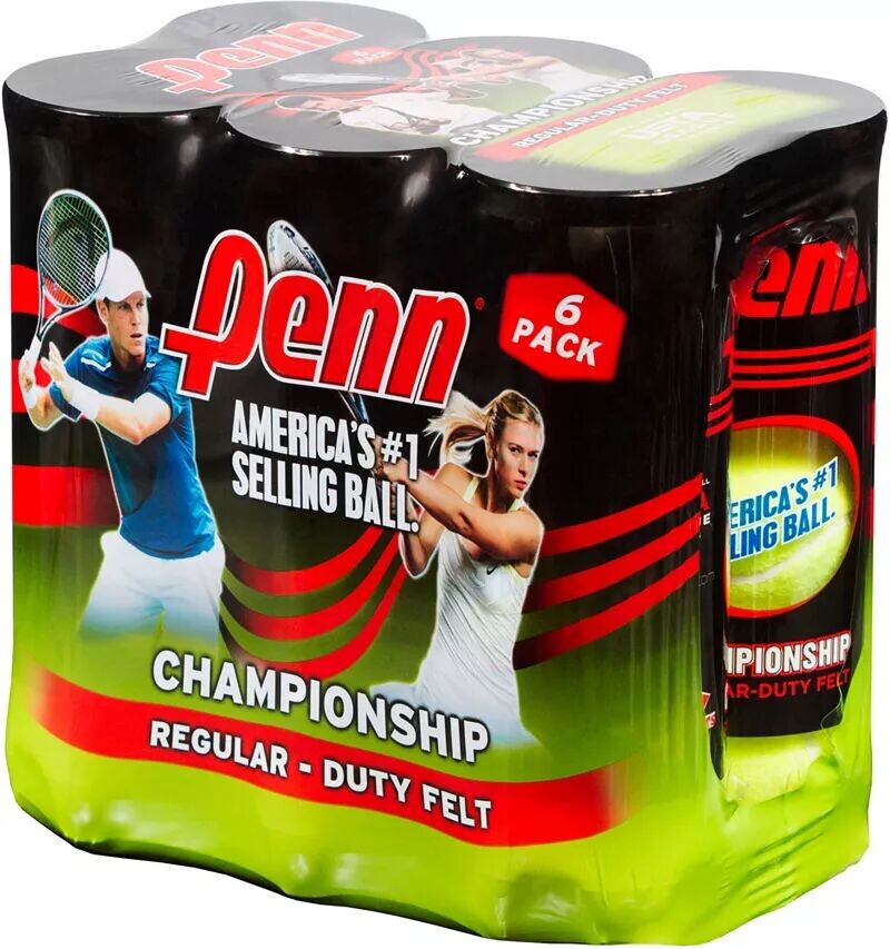 Теннисные мячи Penn Championship для обычных условий, упаковка из 6 шт. — фото 2