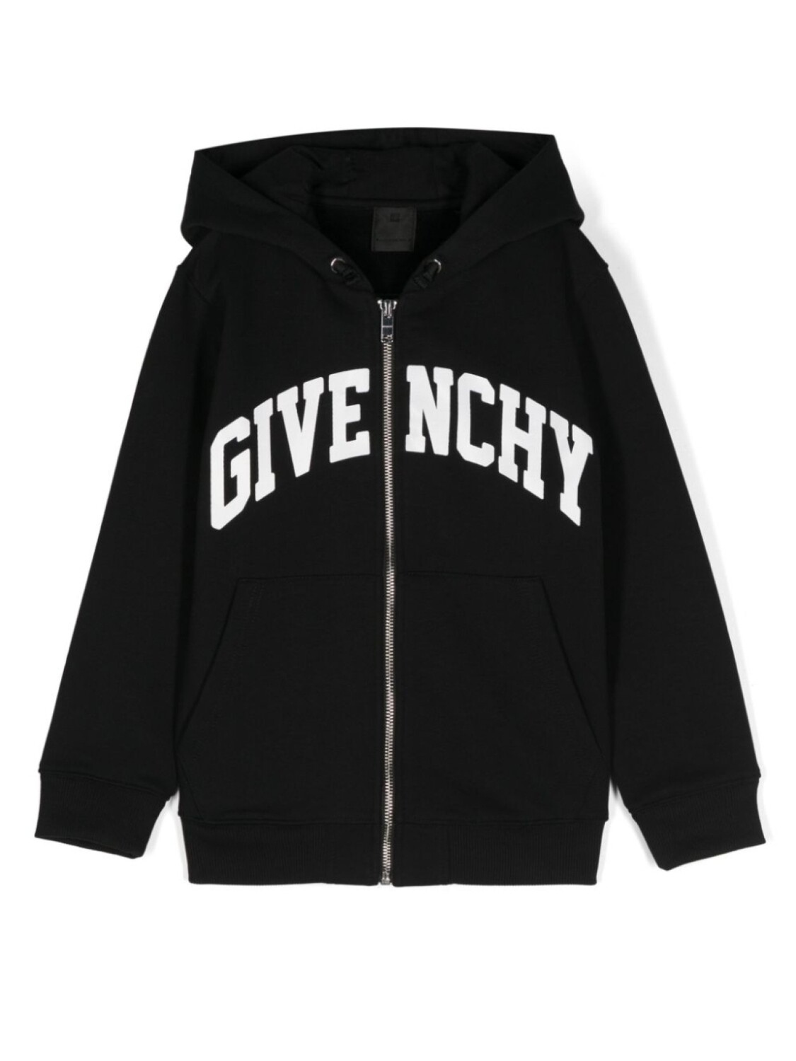 

Givenchy Kids худи на молнии с логотипом, черный