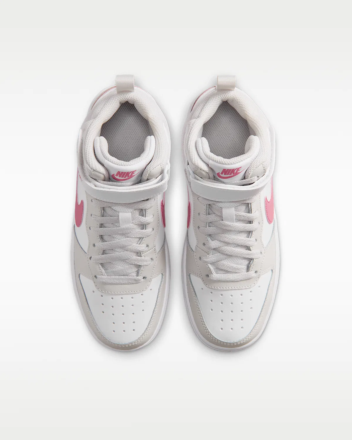 Кроссовки Nike Court Borough Mid 2 для детей, White/Vast Grey/White/Peony — фото 4