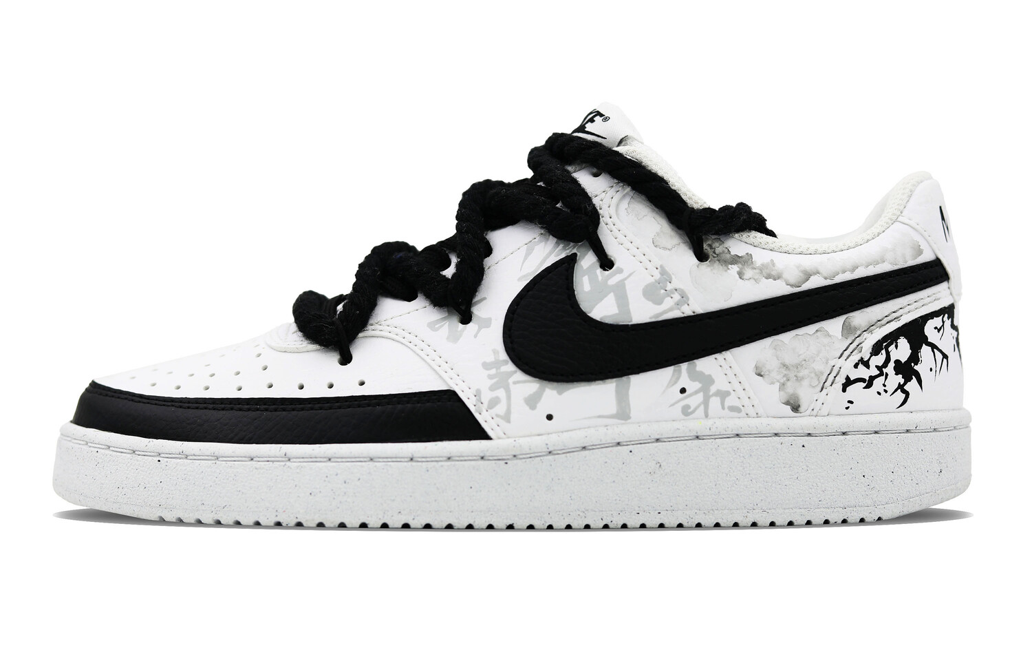 

Кроссовки Nike Court Vision 1 Skateboarding Shoes Women's Low-top Black/white/silver, серебряный, Серый, Кроссовки Nike Court Vision 1 Skateboarding Shoes Women's Low-top Black/white/silver, серебряный