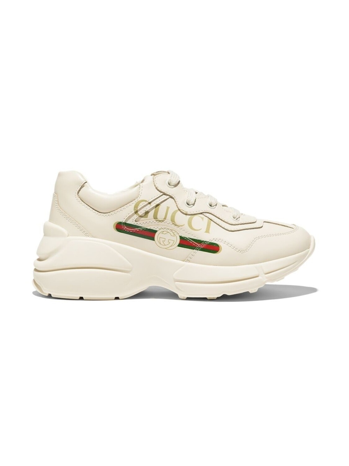 

Gucci Kids кроссовки Rhyton с логотипом, нейтральный цвет