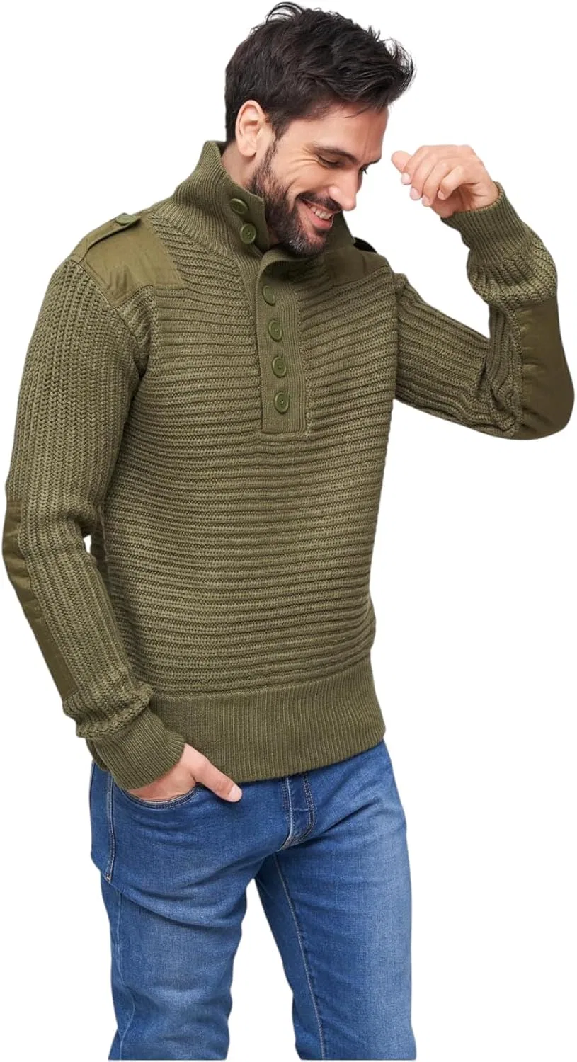 Мужской пуловер Brandit Alpin Troyer Olive