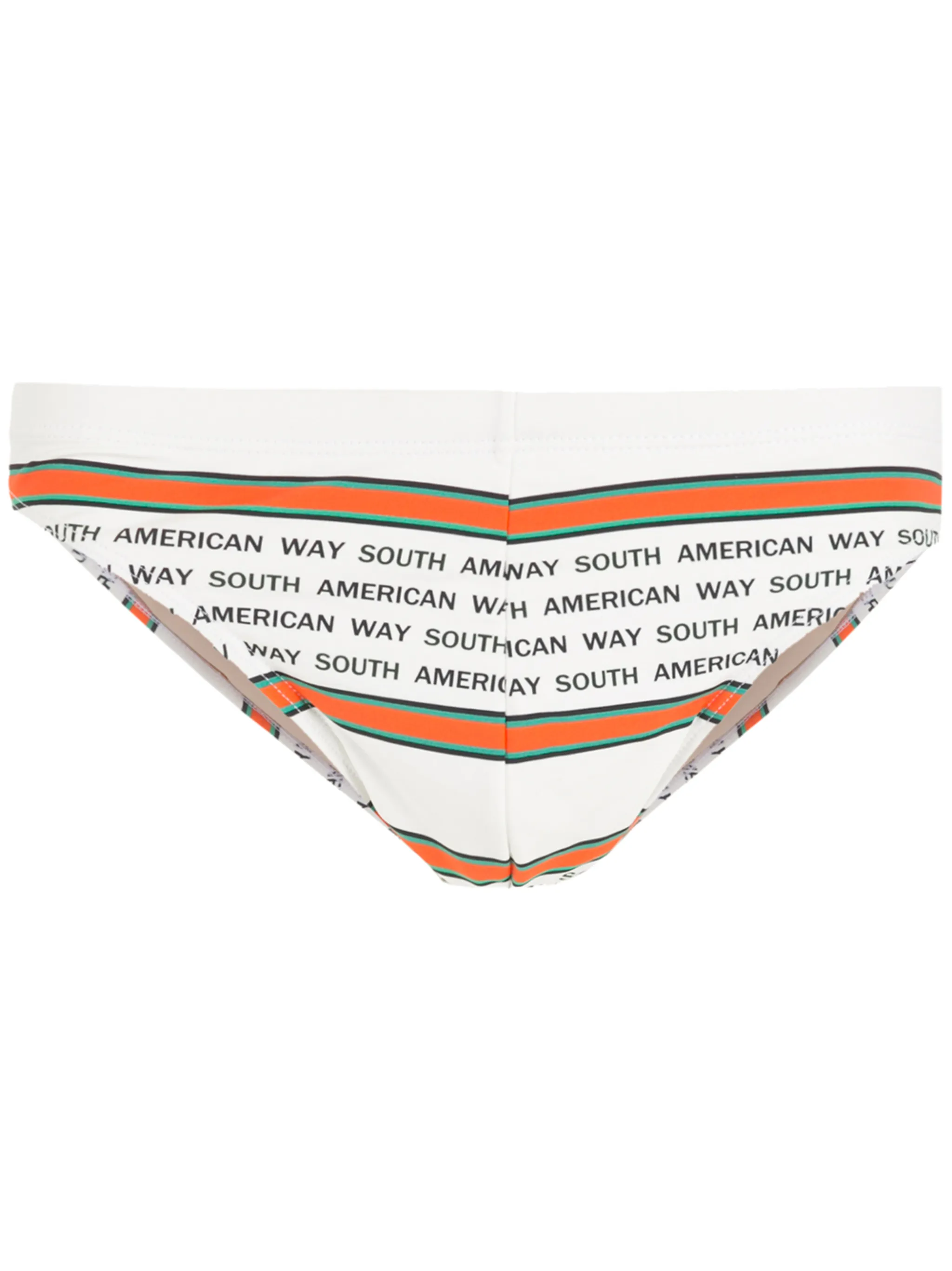 

Плавки в полоску с надписью Amir Slama, белый