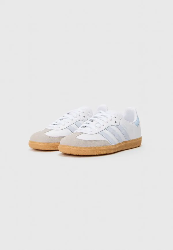 Кроссовки samba унисекс Adidas Originals, White/Crystal Sky/Gum — фото 2