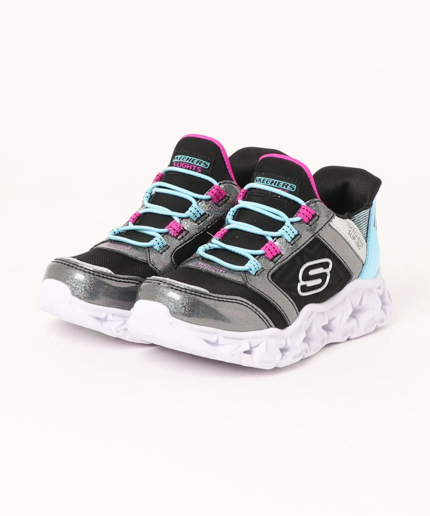 Детские кроссовки SKECHERS GALAXY LIGHTS - BRIGHT COSMIC чёрные