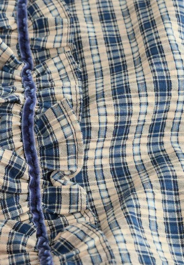 Брюки Regular fit pullon wide leg Next, цвет темно-синий в белую клетку — фото 3