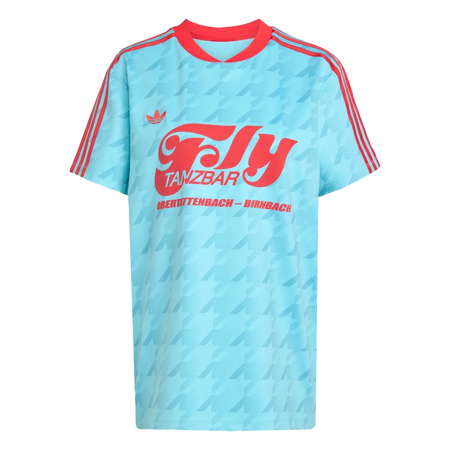 

Рубашка ADIDAS ORIGINALS Graphic Football Allover Print, синий/аквамарин