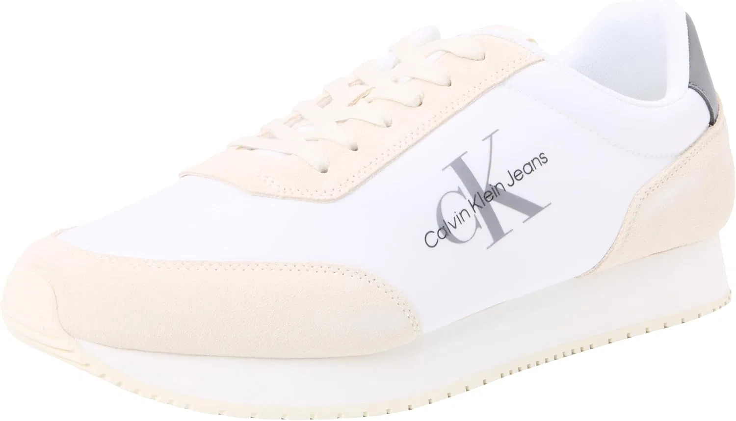 Кроссовки Calvin Klein Herren Retro Runner Su-ny Mono Ym0ym00804 Cupsole, White Bright White C White Charcoal Grey