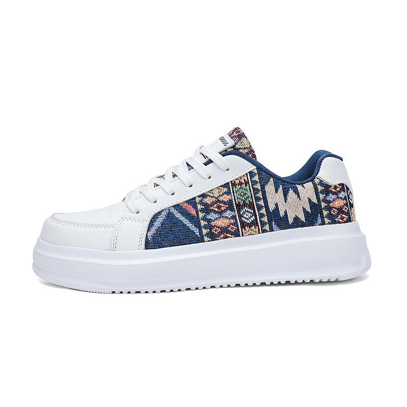 

Легкие и дышащие низкие мужские кроссовки для скейтбординга CAMOSI, White Blue