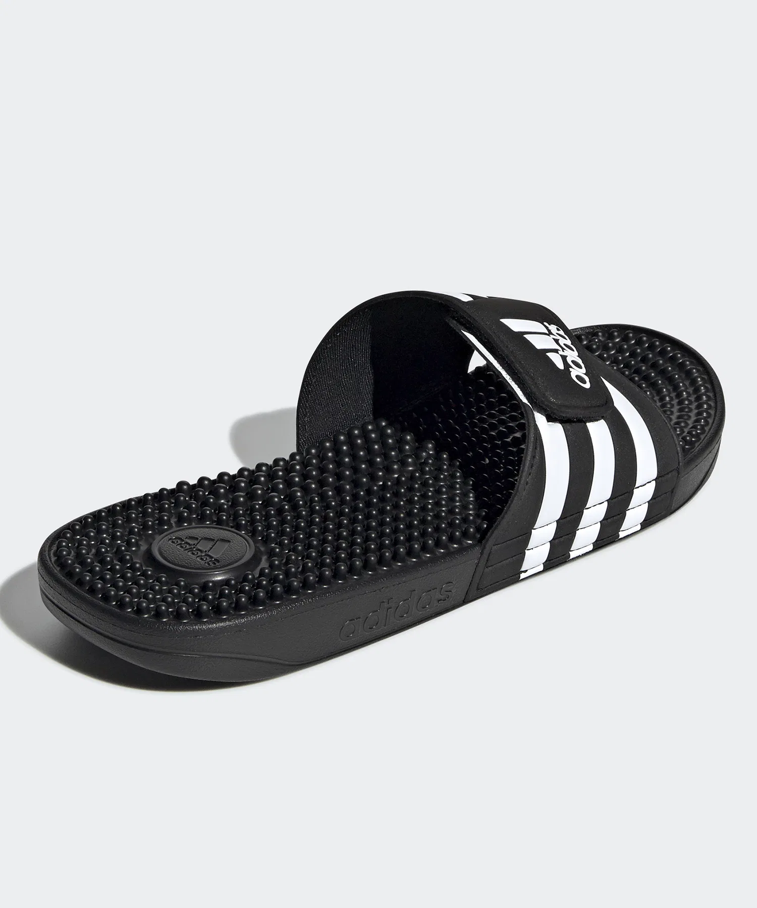 Унисекс сандалии Adidas Adissage чёрно-белые — фото 4