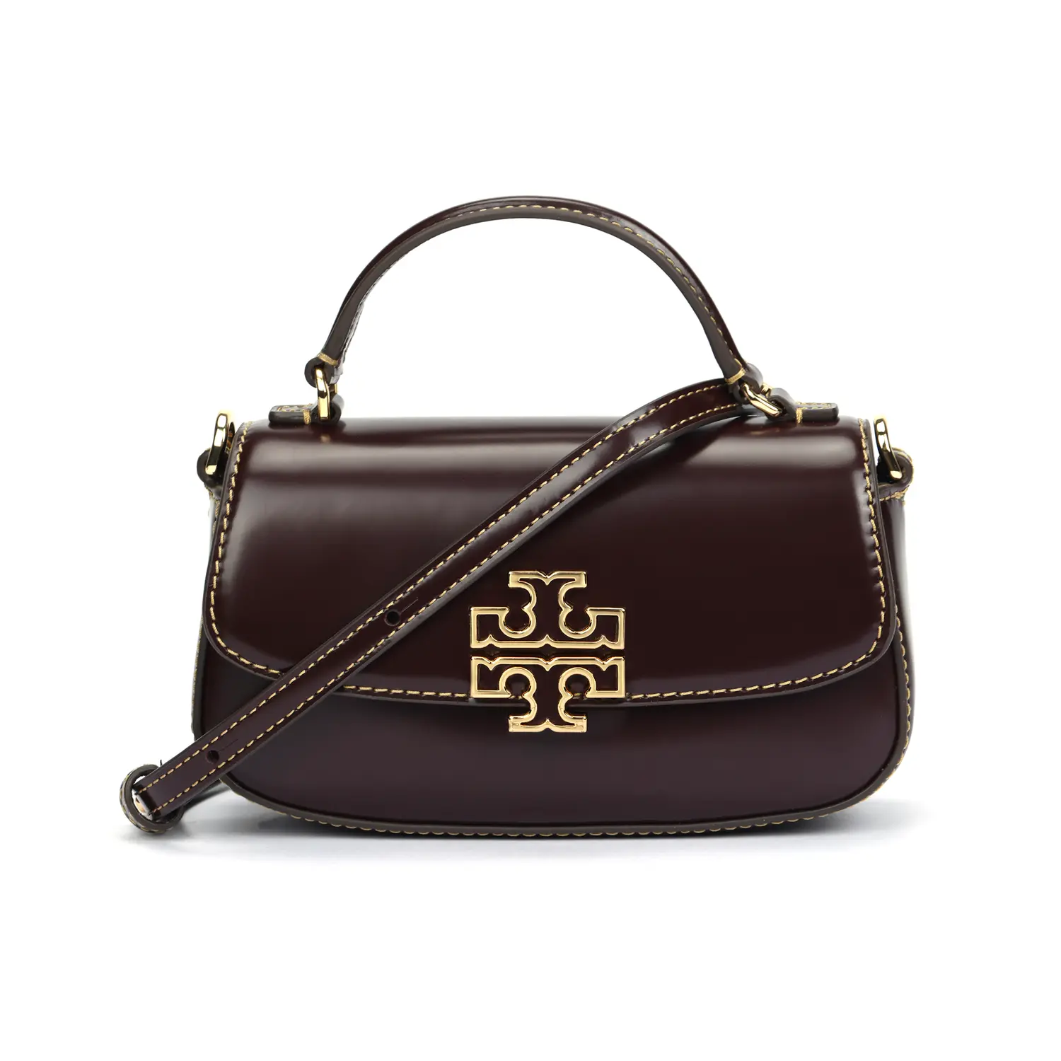 

TORY BURCH Миниатюрная женская сумка из кожи телёнка вишнёво-красная