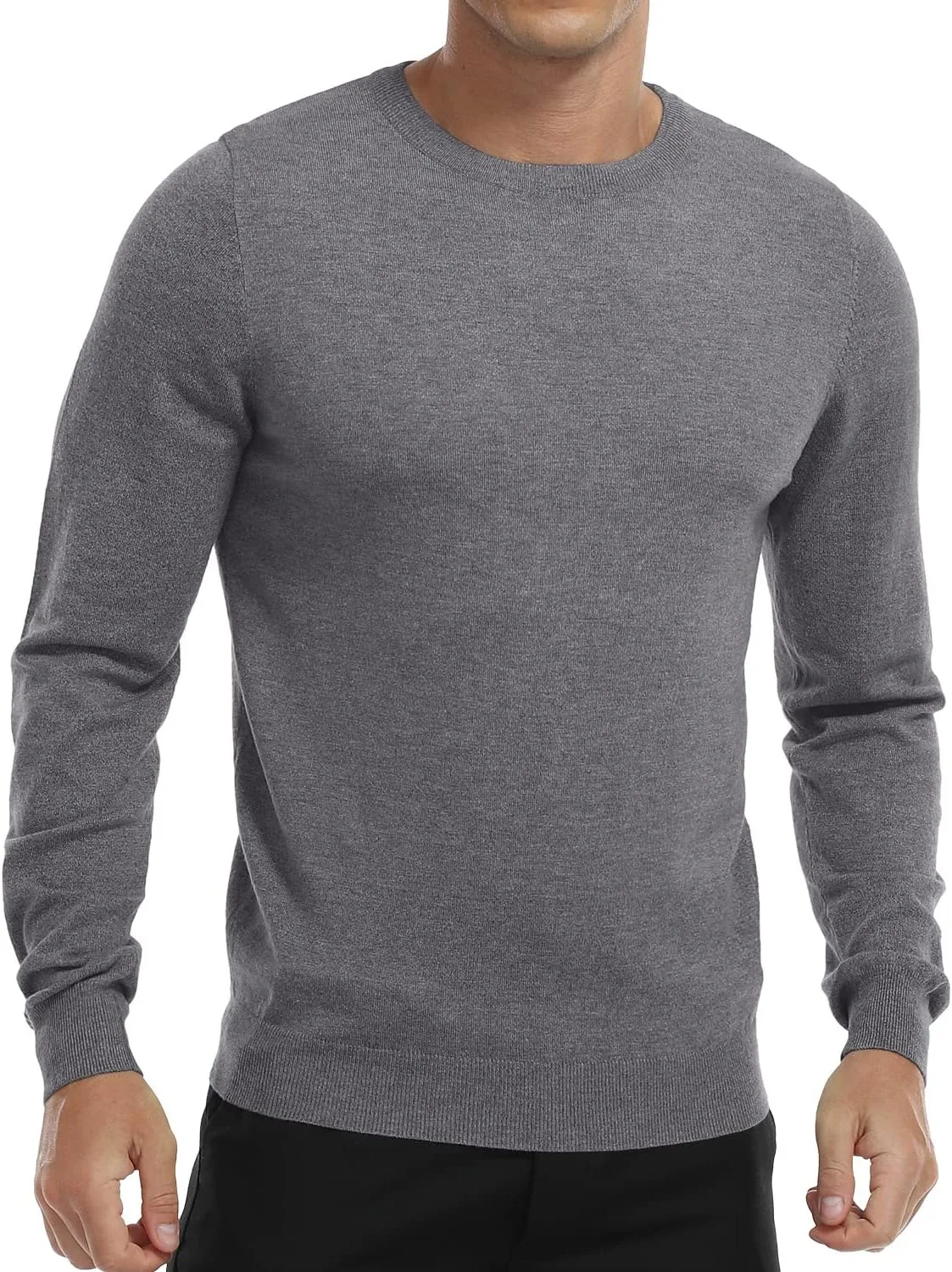 

Мужской свитер с круглым вырезом Slim Fit MLANM