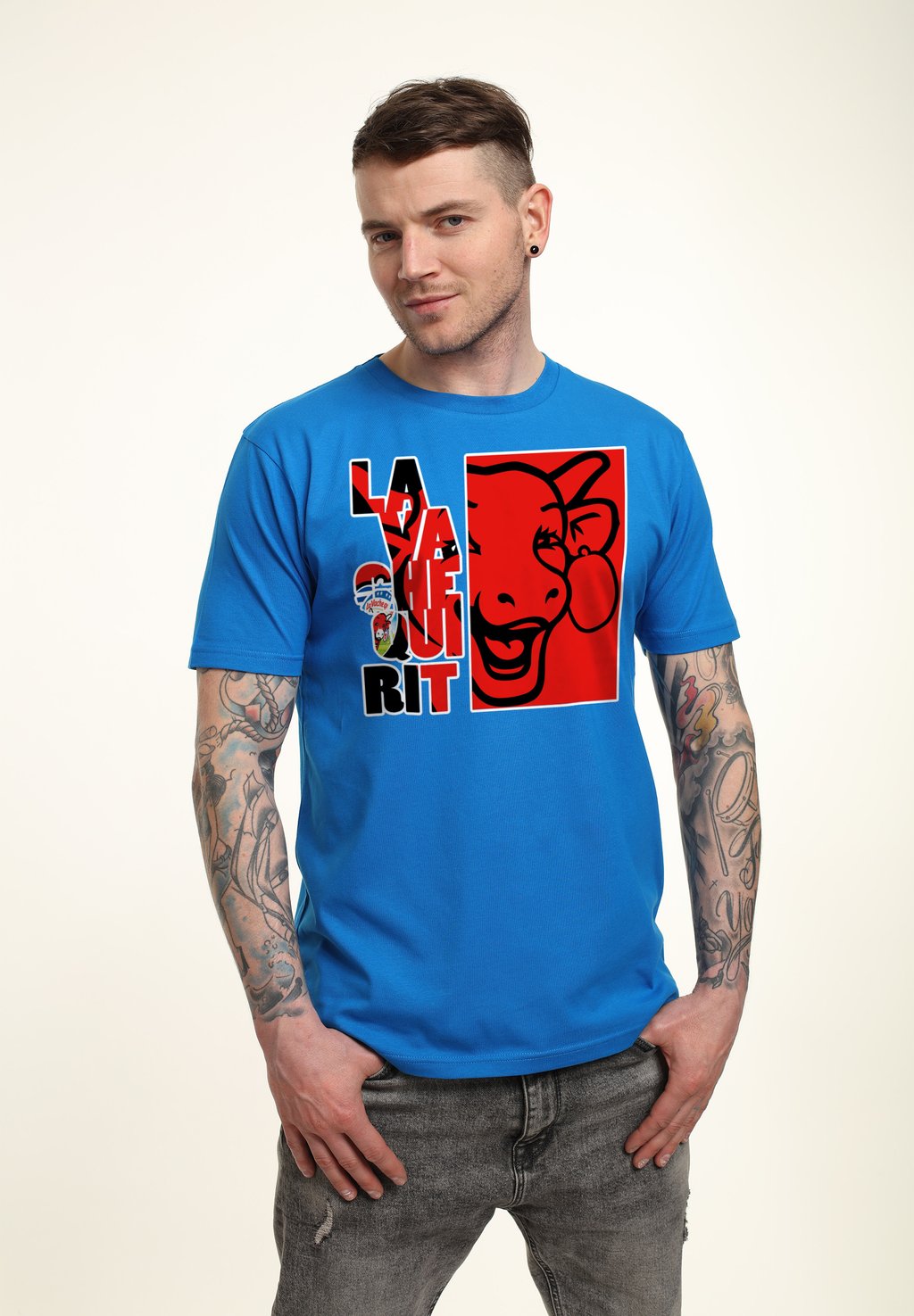 

Футболка с принтом THE LAUGHING COW MONTAGE Henry Tiger, цвет Royal Blue