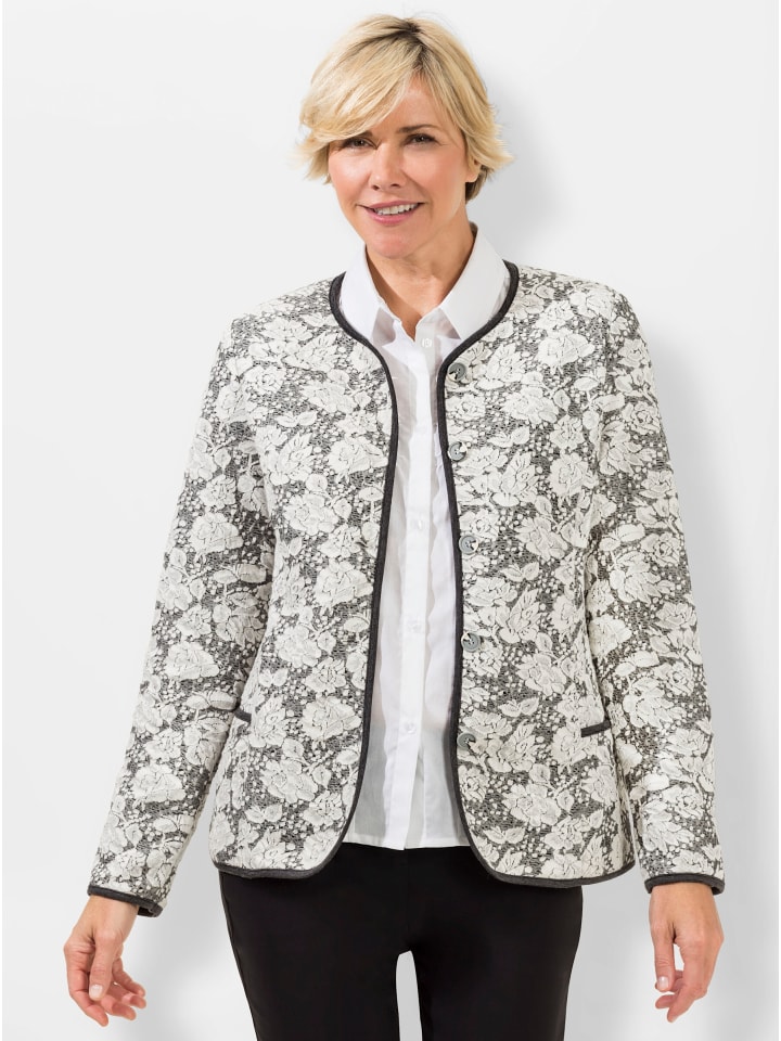 

WITT WEIDEN Жаккардовый блейзер серого цвета с узором