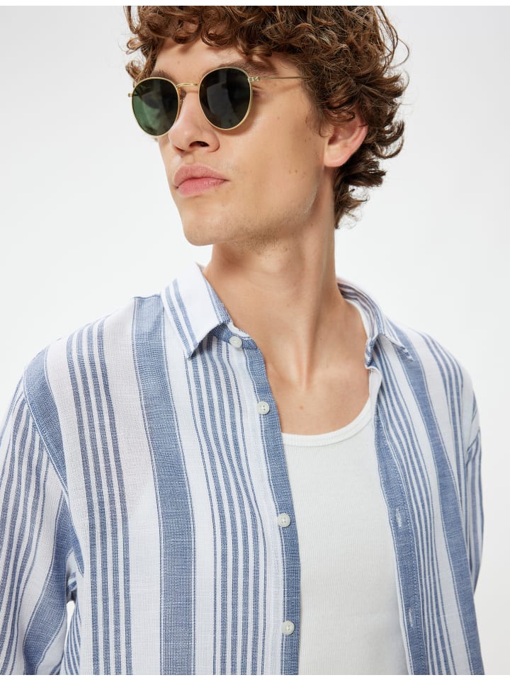 

Футболка KOTON Shirt, цвет Marineblau Gestreift