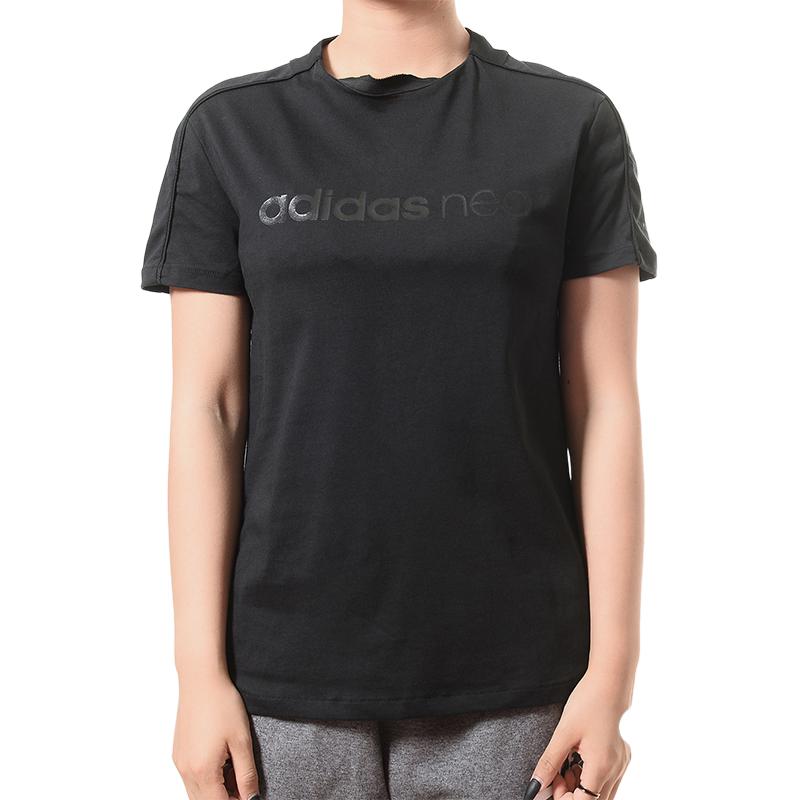 Adidas Neo Футболка женская черная — фото 3