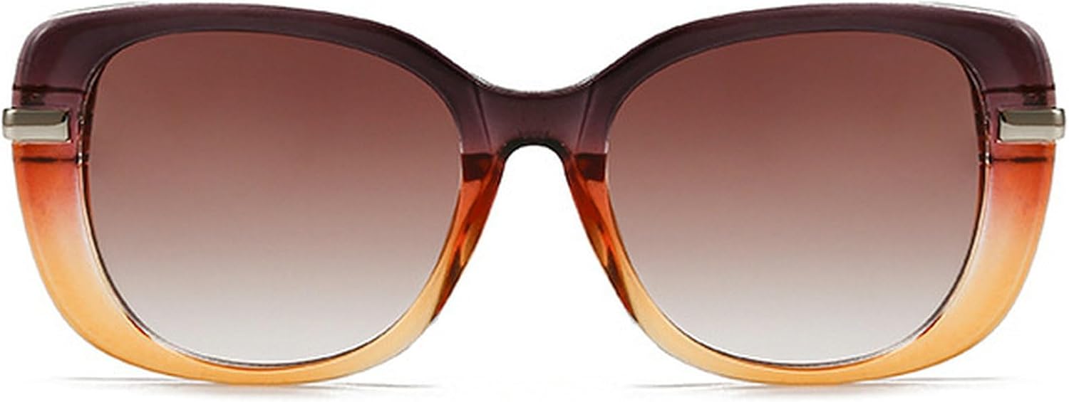 

Модные квадратные солнцезащитные очки для женщин в винтажном стиле, роскошные овальные солнцезащитные очки с защитой от УФ-излучения UV400, увеличенного размера с градиентным переходом цвета mincl, Brown Orange