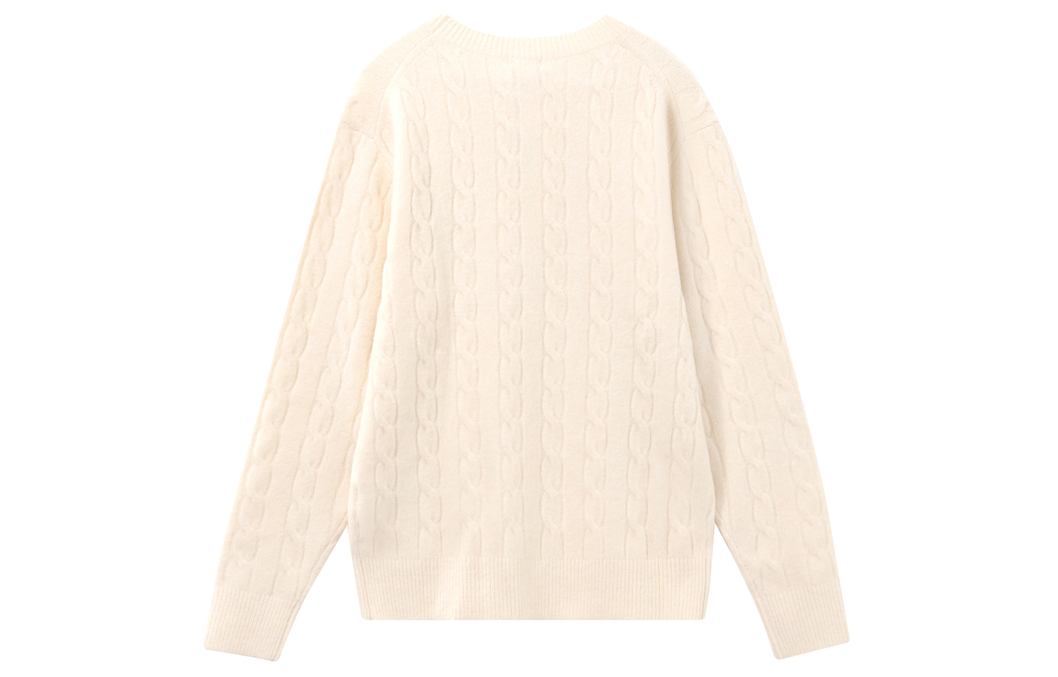Uniqlo Мужской трикотаж 01 Цвет слоновой кости, круглый вырез, умеренный оттенок, другие цвета — фото 4