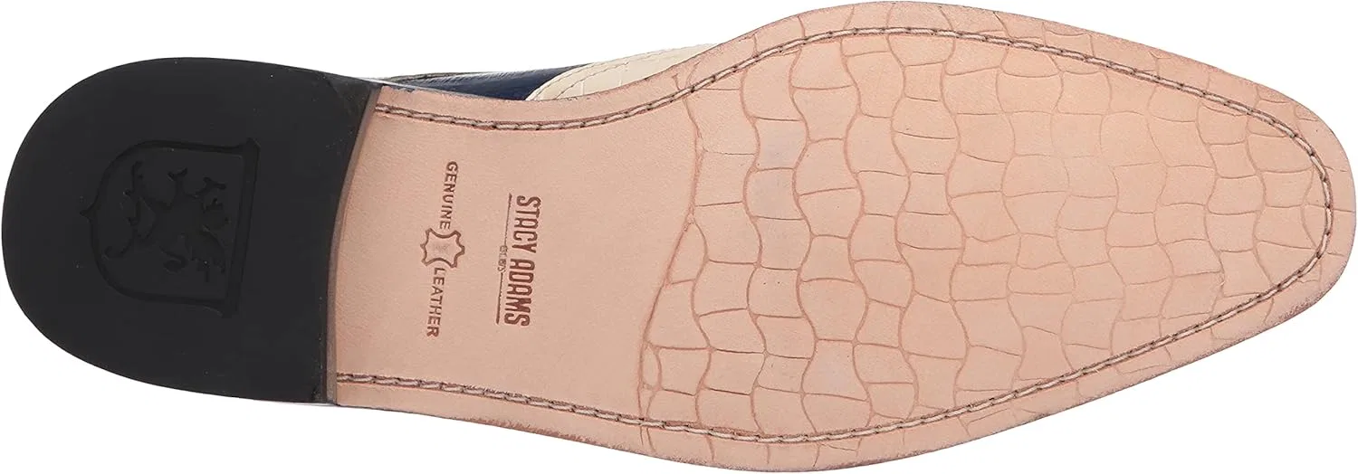 Мужские оксфорды Stacy Adams Ferrara Wingtip, Ivory Dark Blue — фото 4