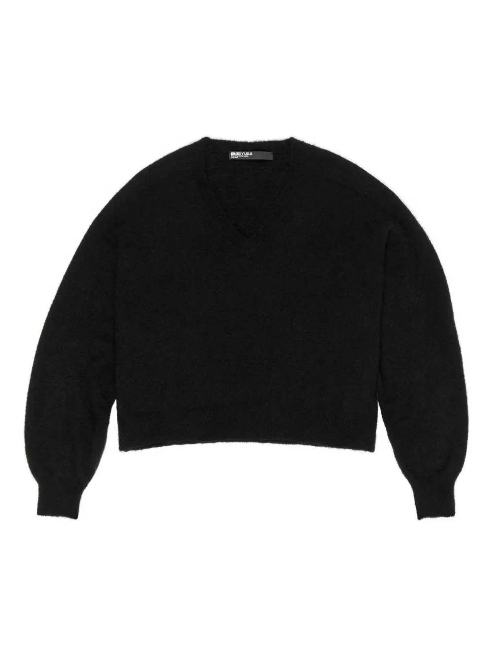 

Свитер с V-образным вырезом и рукавами-буфами Bimba y Lola, черный
