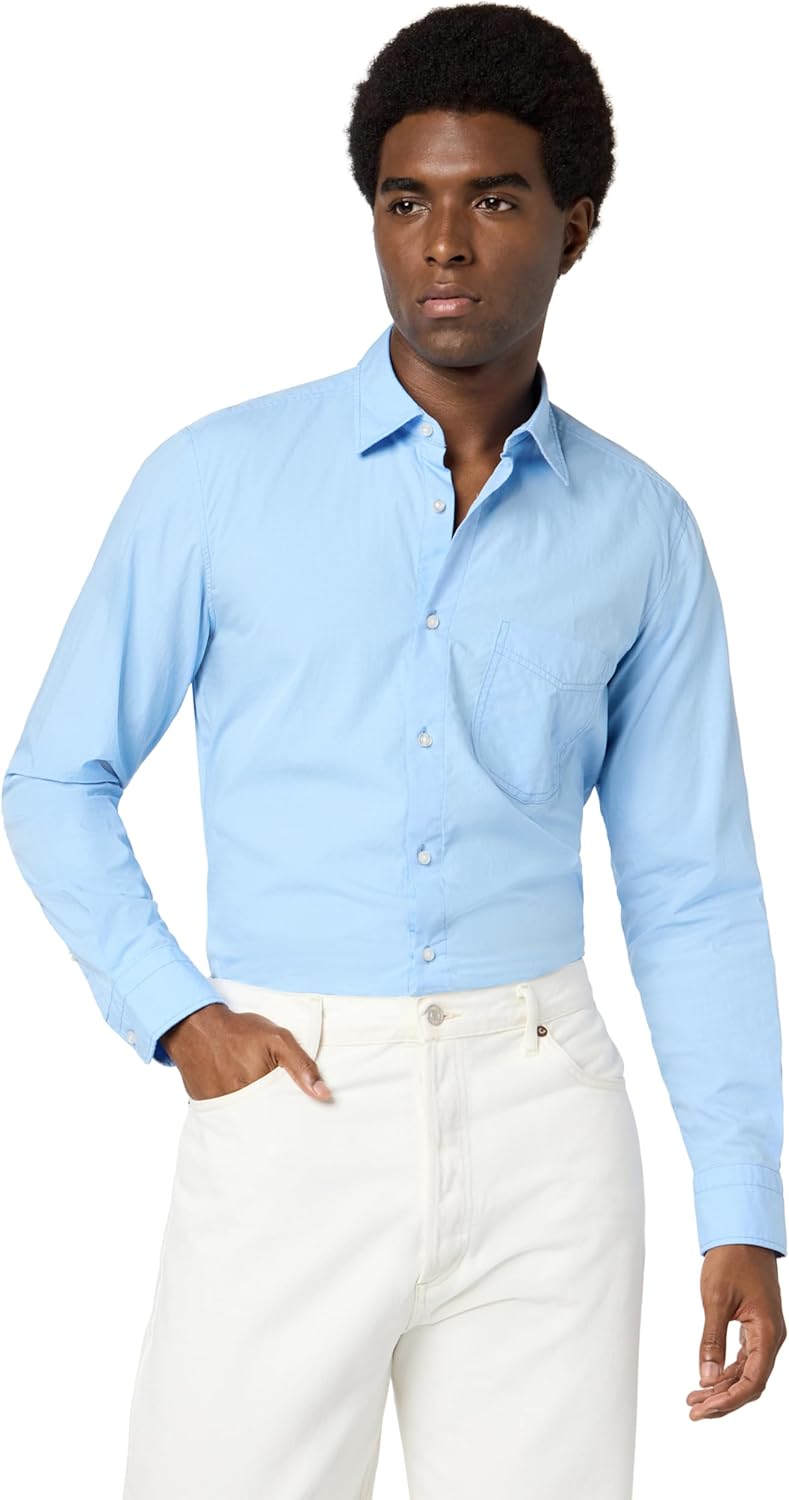 

BOSS Мужская рубашка Remiton с длинным рукавом на пуговицах, Niagara Mist