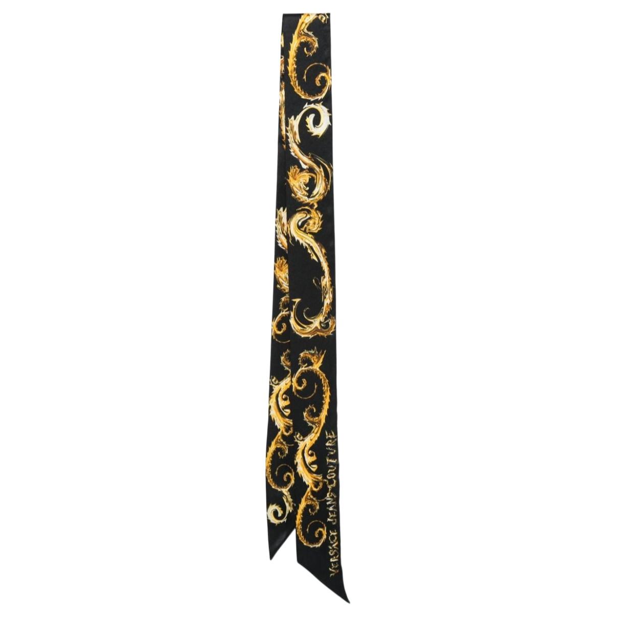 

VERSACE JEANS Шелковый шарф, Black/Yellow