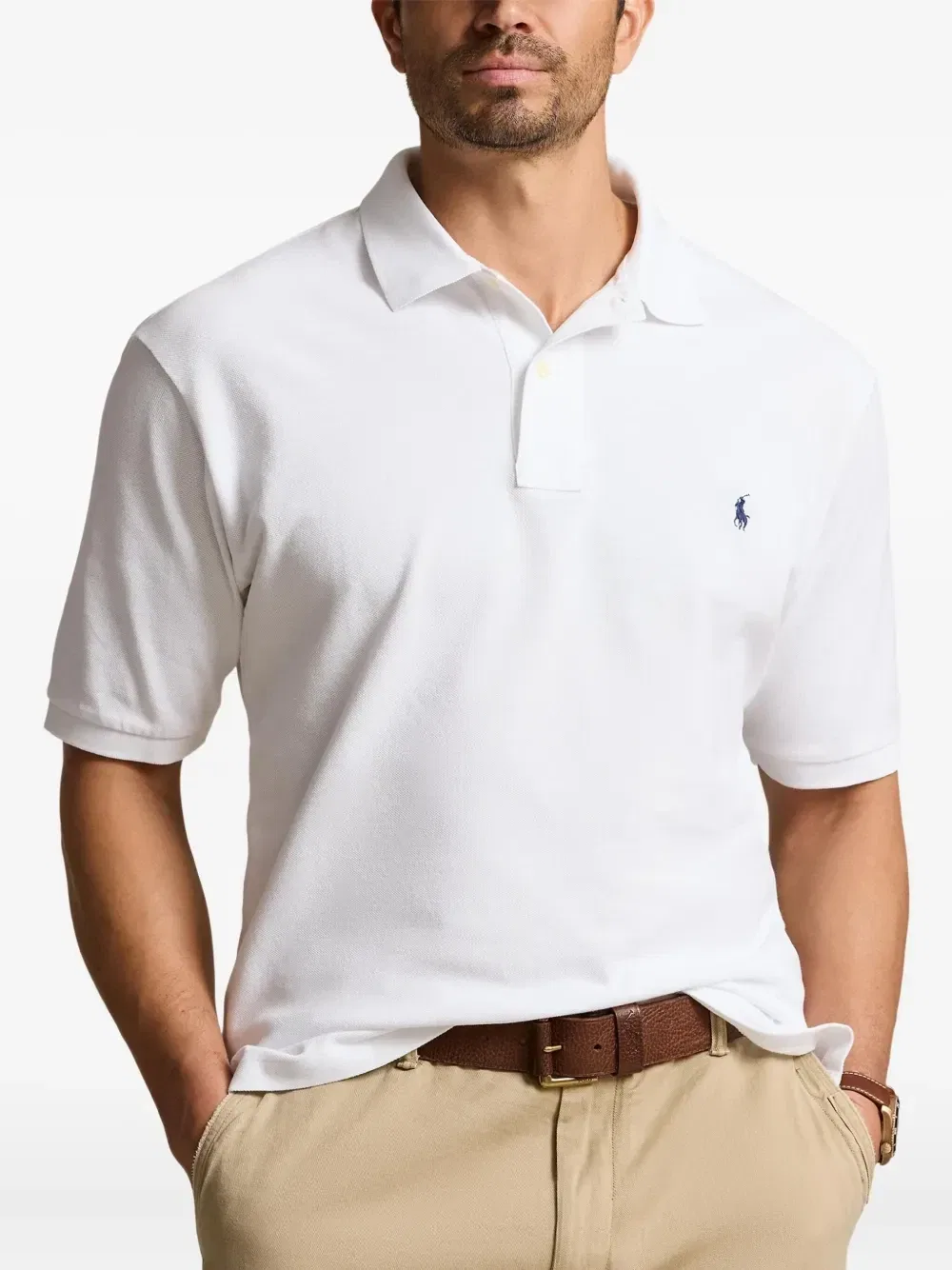 Трикотажная рубашка поло POLO RALPH LAUREN, белый — фото 3
